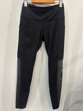 Victoria's Secret Black Mesh-Panel Leggings